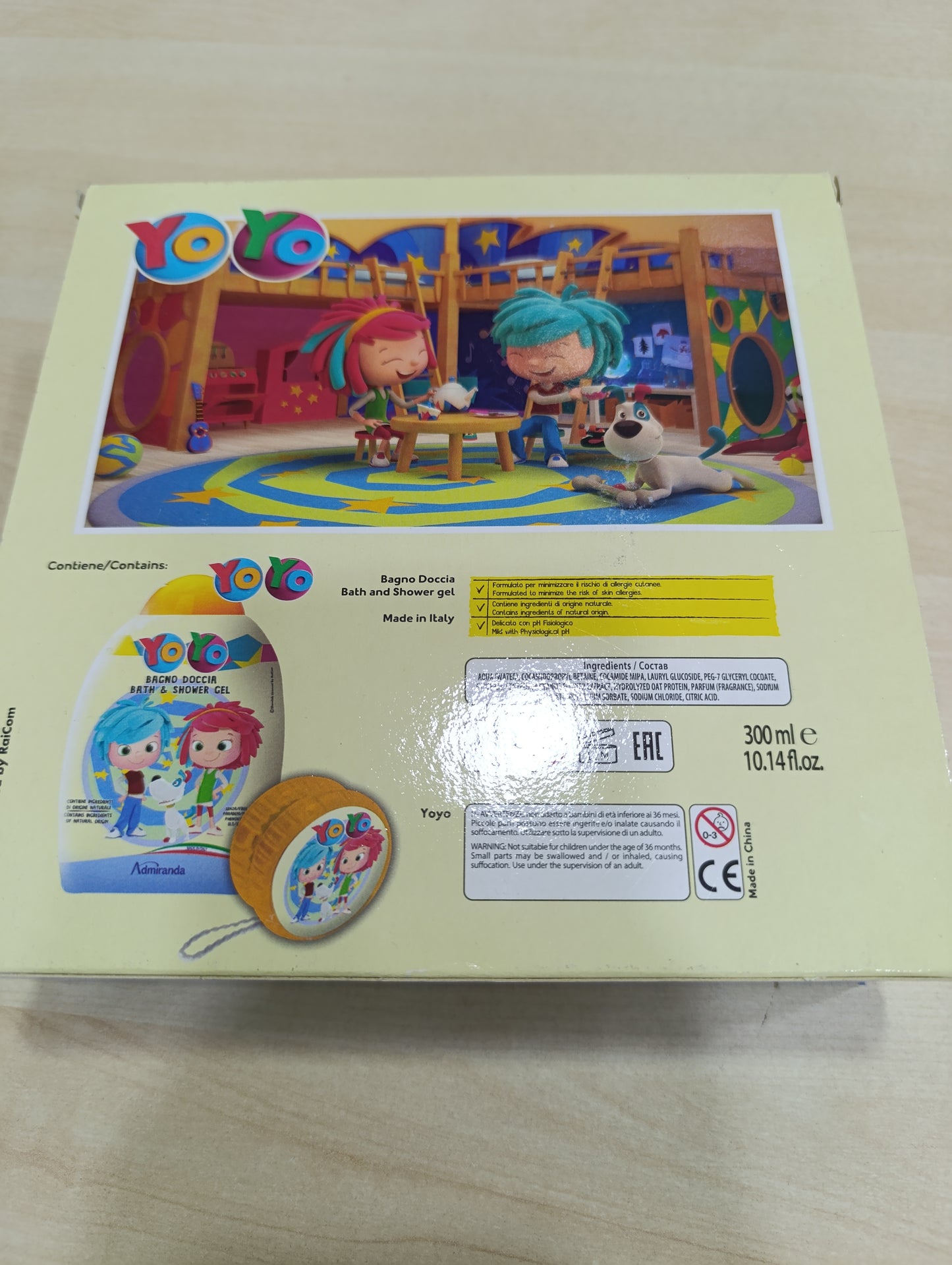 Set Regalo YoYo RaiCom - Bagnodoccia 300ml + Yoyo Giocattolo Originale 4 euro