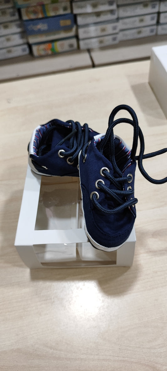 scarpetta con lacci neonato blu a 5 euro