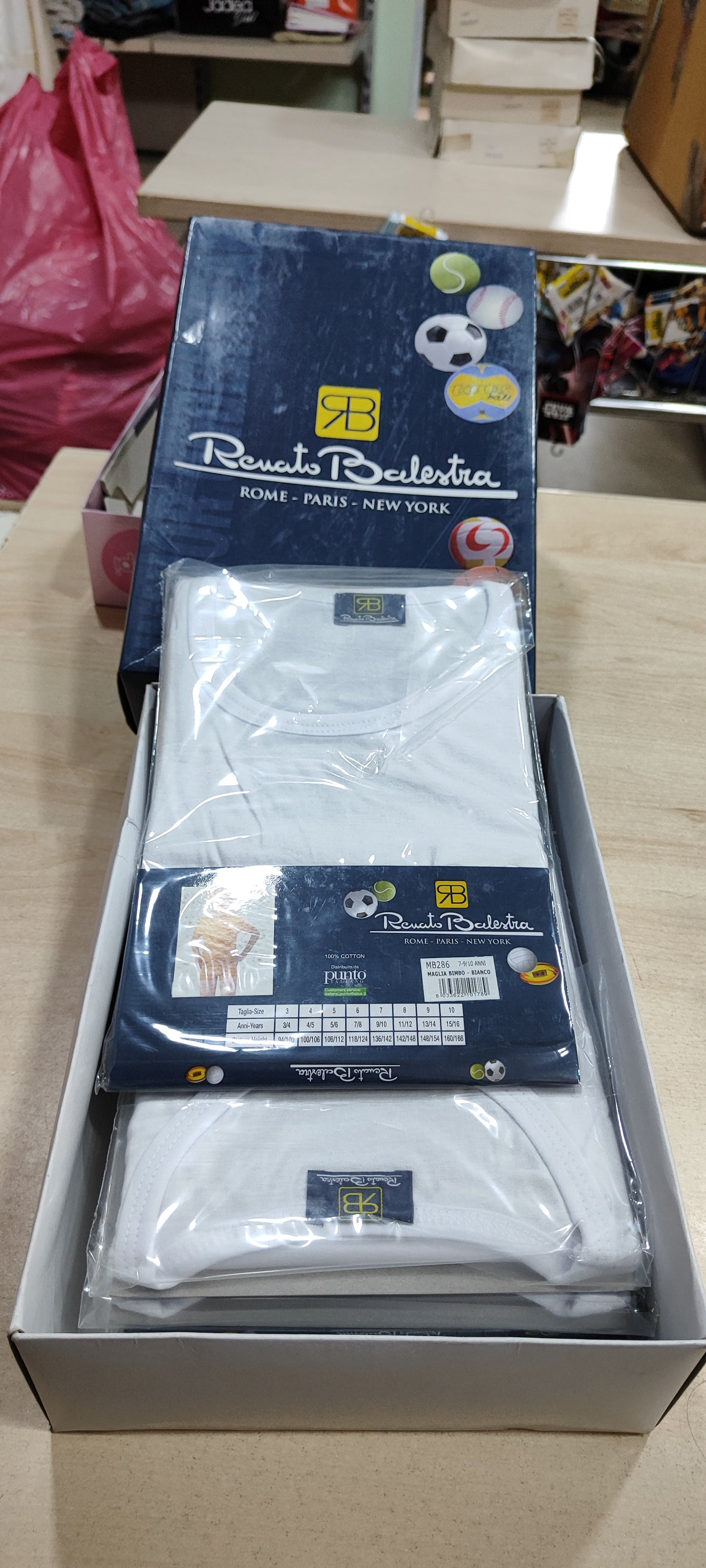 Magliette intime bimbi a 1,80