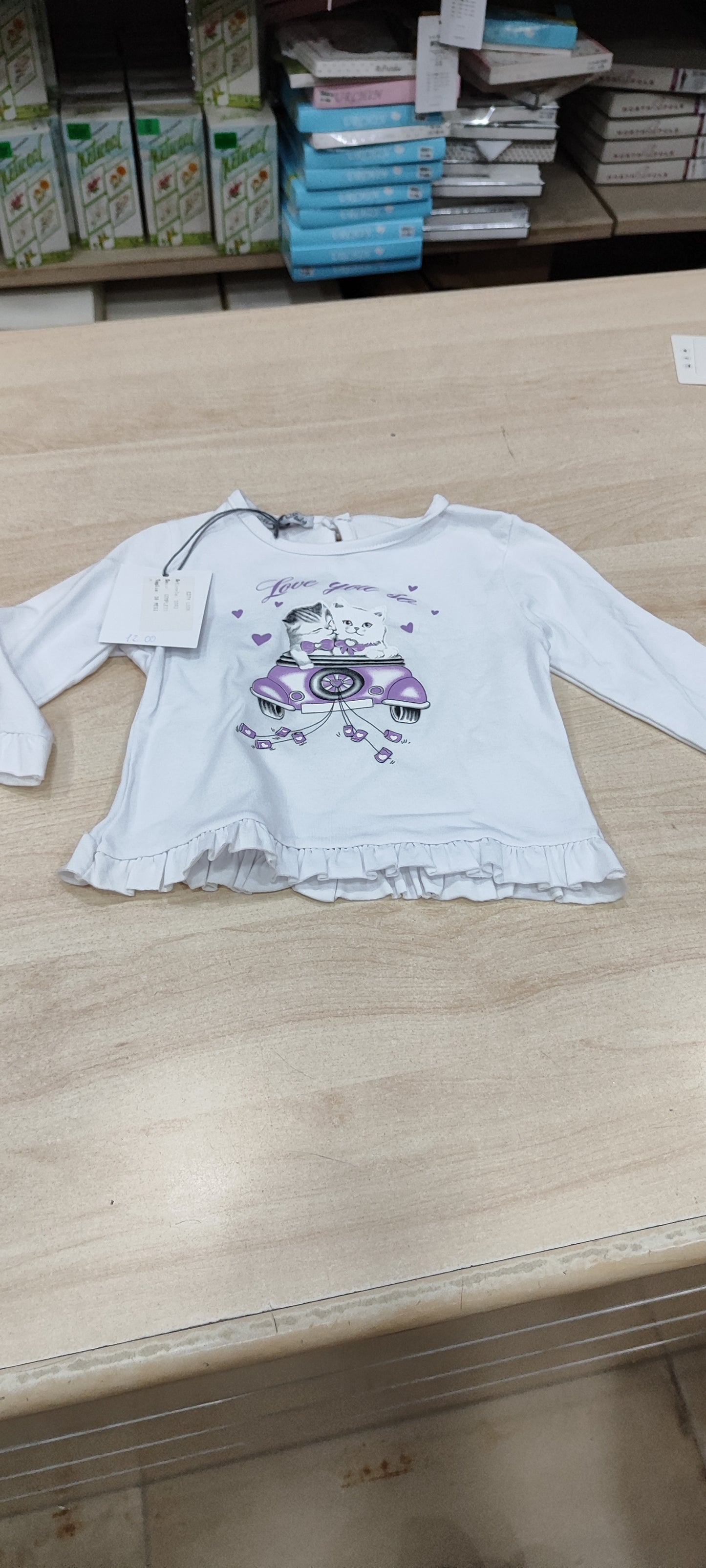 Magliette bimbi manica lunga cotone a 2 euro