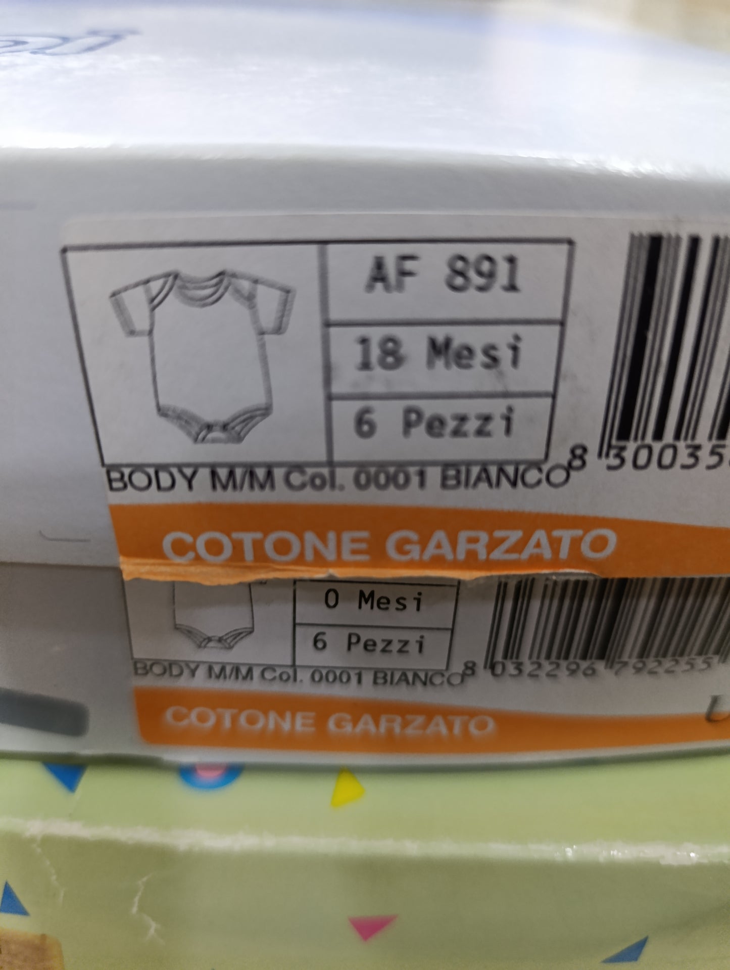 Body intimi bimbi caldo cotone a 1,50