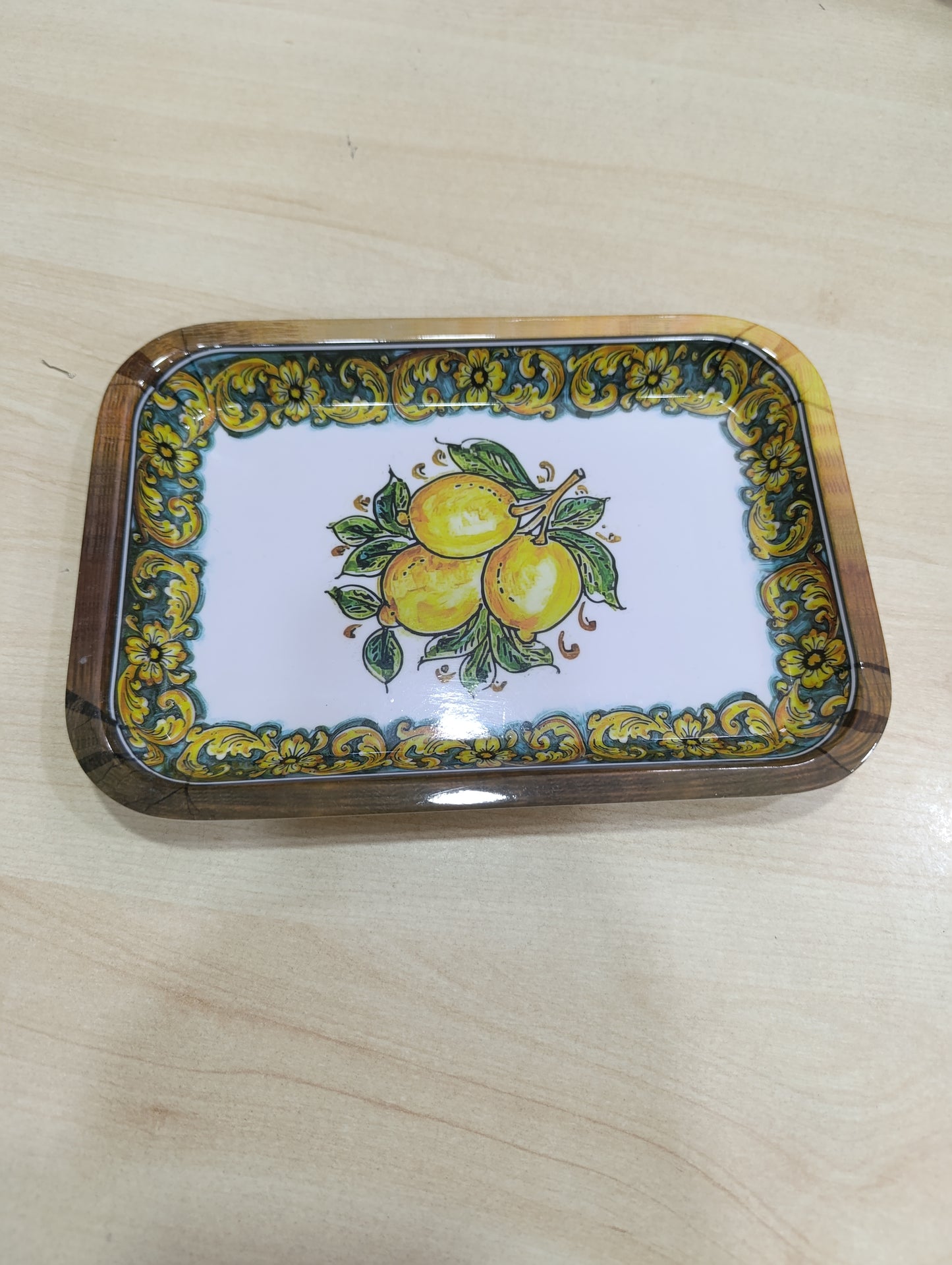 Vassoio Bavaria in Plastica con Limoni - Stile Maiolica Costiera Amalfitana