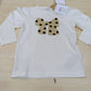 Maglietta Name It Bimba 6-9 Mesi Fiocco Glitter Oro | Nuova con Cartellino