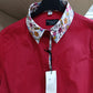 Camicia Donna Rossa Made in Italy Tg M | Collo e Polsi Fiori | Nuova