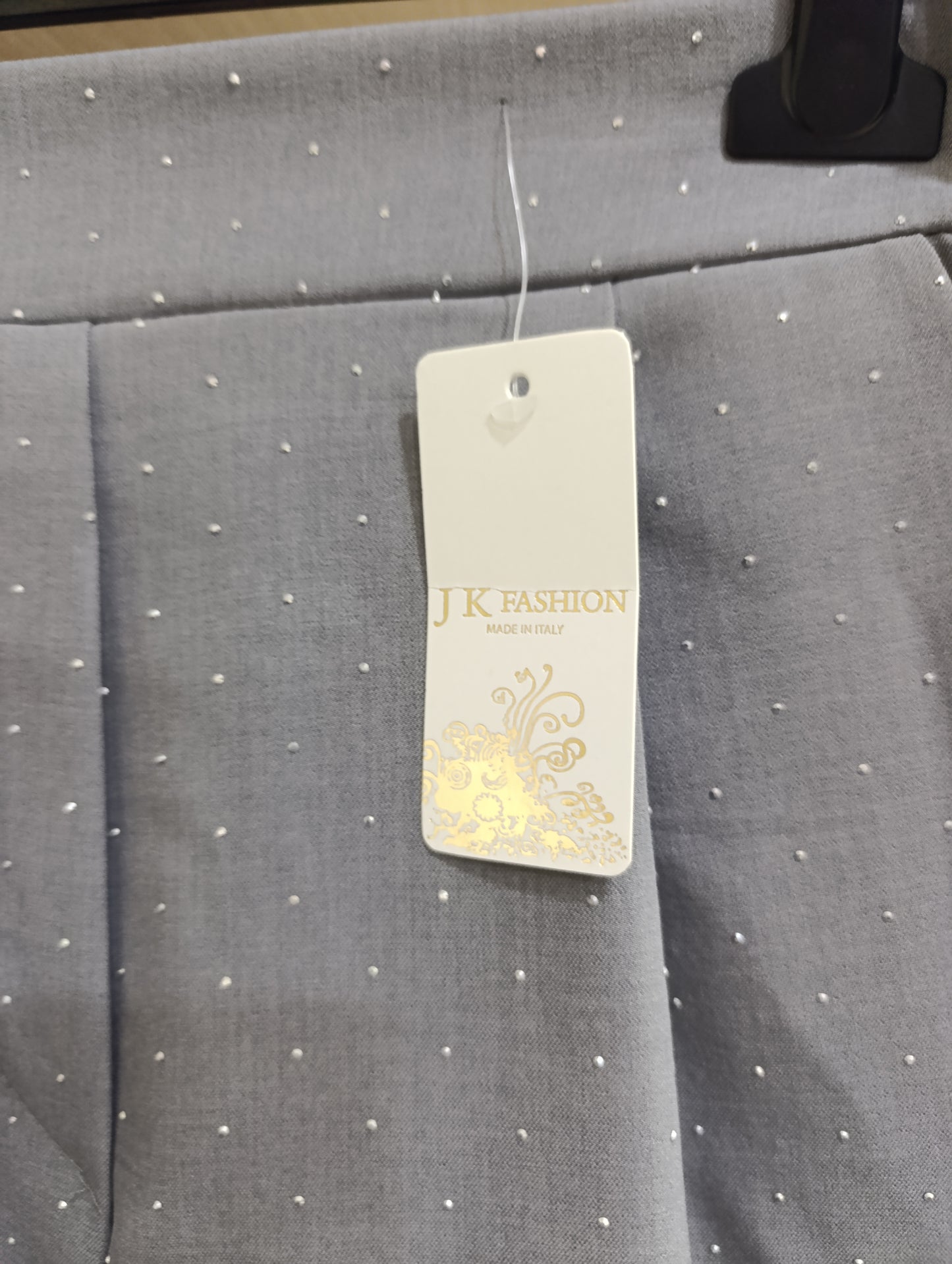 Gonna Pantalone Donna Grigia con Strass | Taglia Unica | Made in Italy J K Fashion