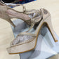 Sandali Tacco Alto Donna 38 Beige Strass | Ronda | Nuovi con Scatola