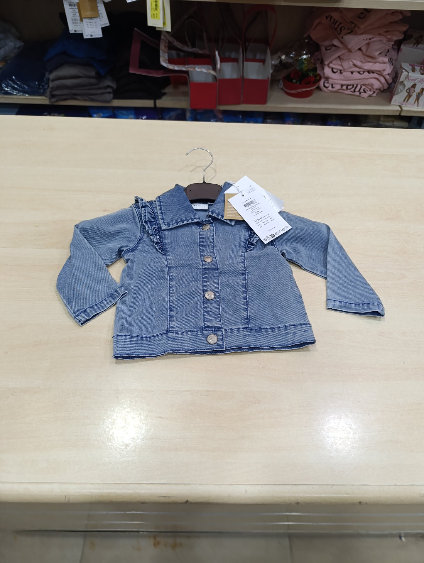 Giubbino Jeans Name It Bimba con Ruches | Nuovo con Cartellino