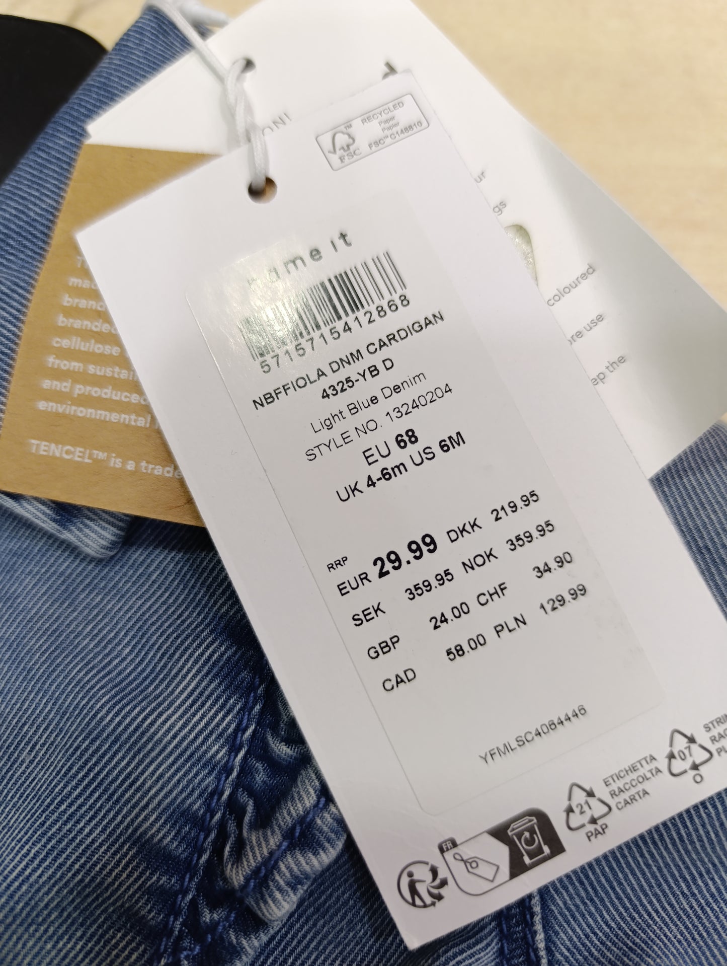 Giubbino Jeans Name It Bimba con Ruches | Nuovo con Cartellino