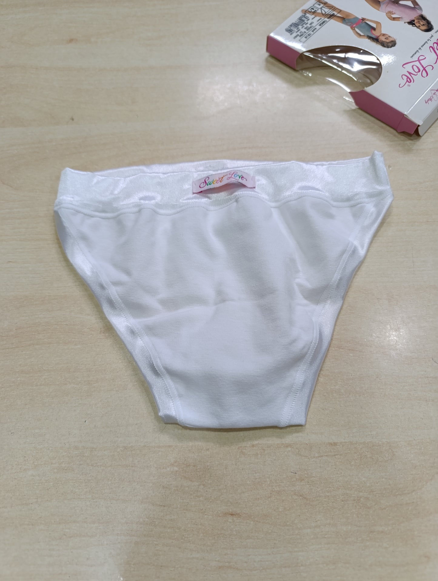 Sweet Love Ambra - slip Bimba con Inserto in Raso e Strass 6/7 Anni