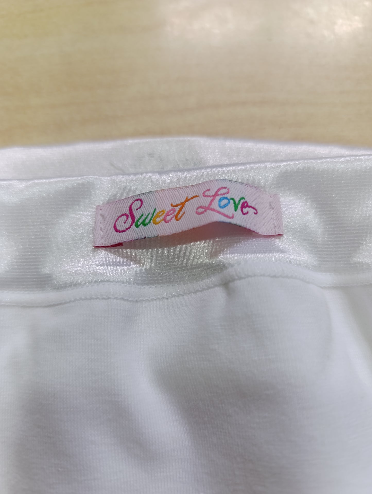 Sweet Love Ambra - slip Bimba con Inserto in Raso e Strass 6/7 Anni