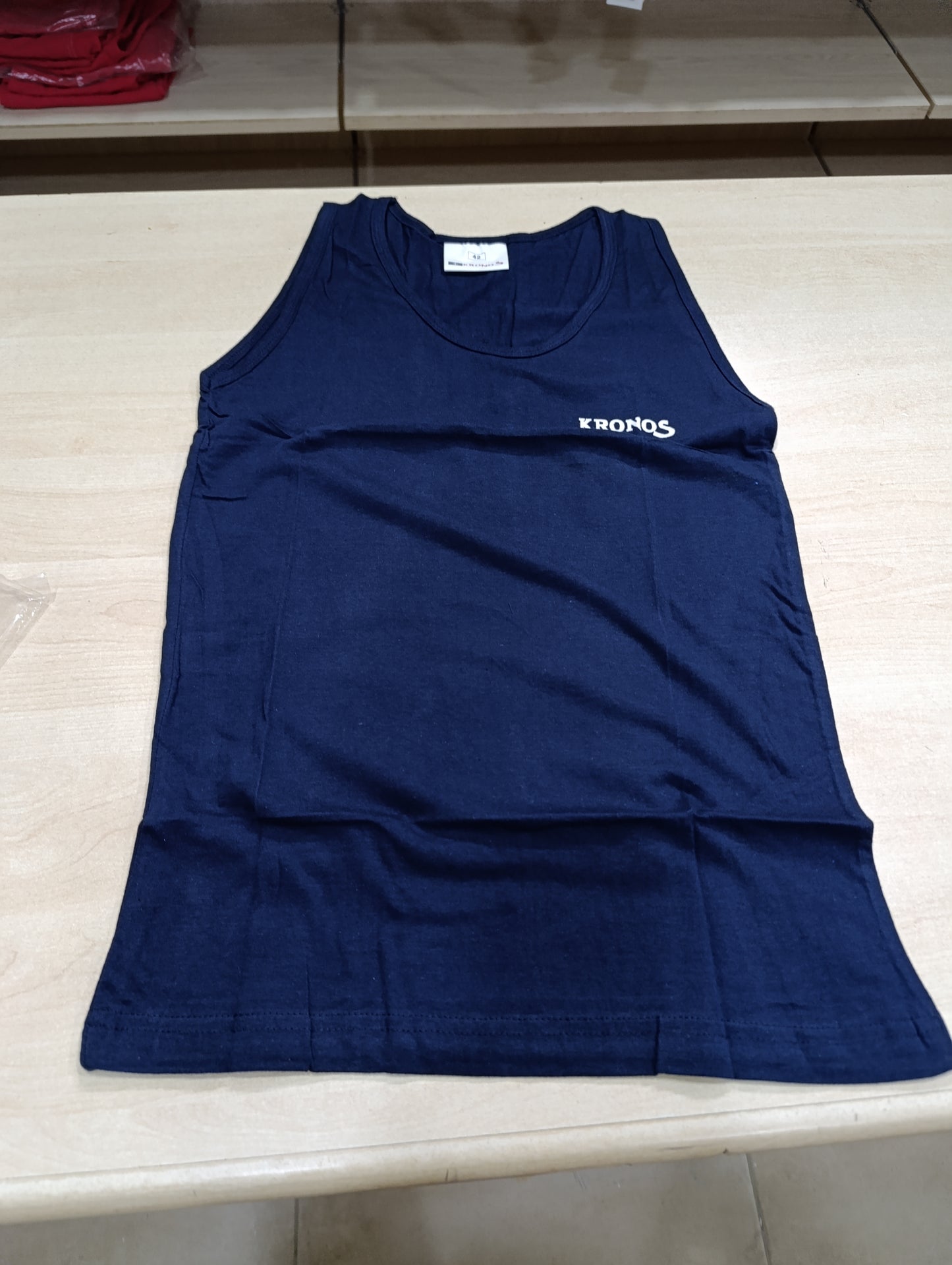 Canotta Uomo Kronos Blu Scuro Taglia 42 - 100% Cotone Nuova