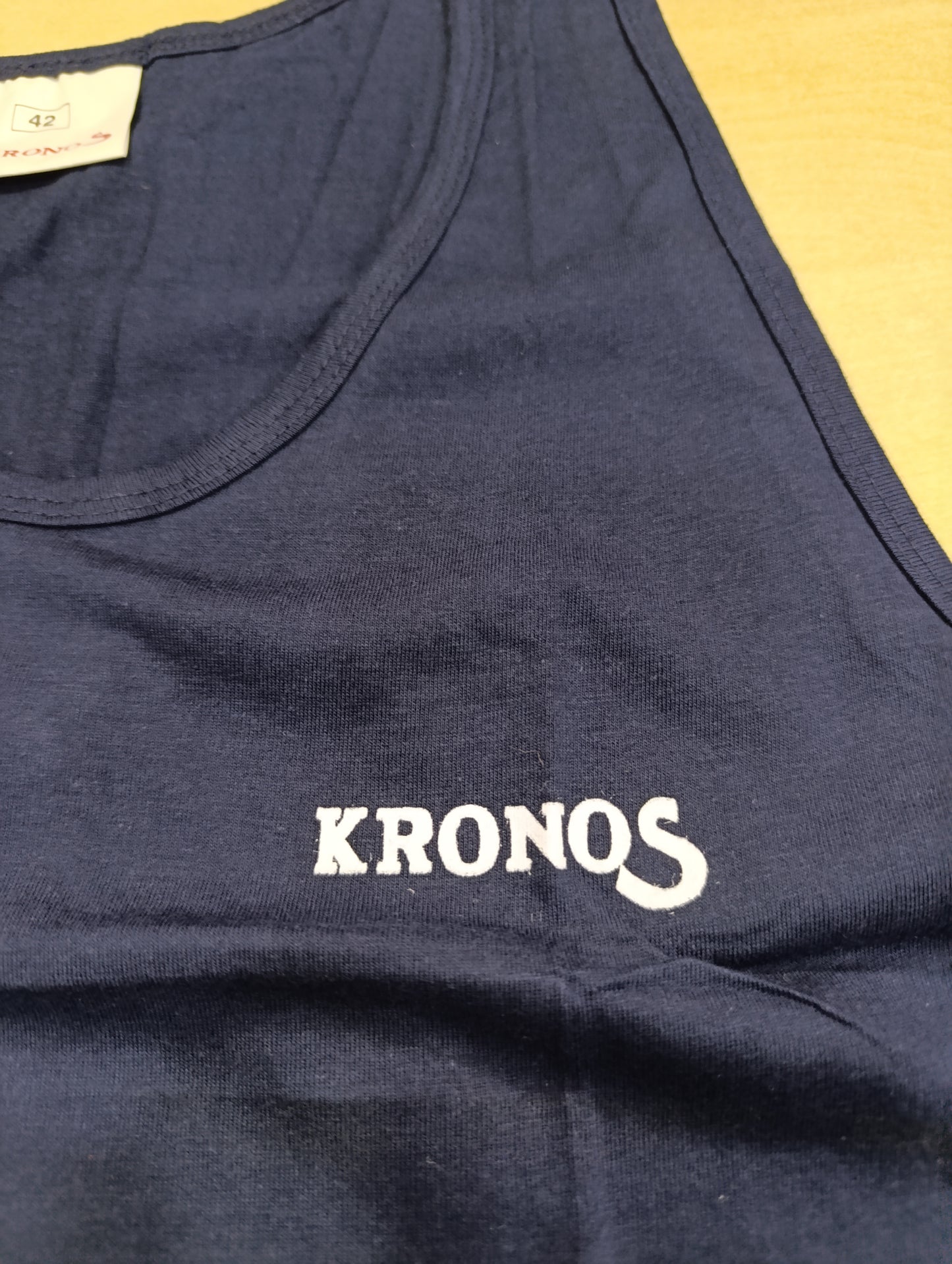 Canotta Uomo Kronos Blu Scuro Taglia 42 - 100% Cotone Nuova