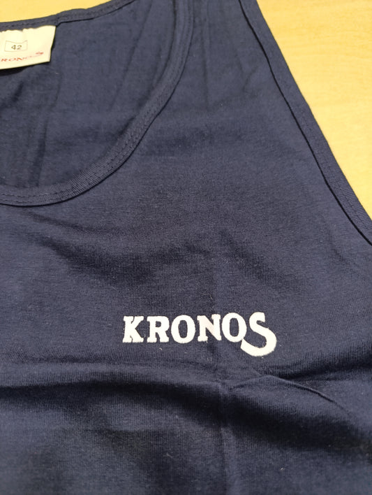 Canotta Uomo Kronos Blu Scuro Taglia 42 - 100% Cotone Nuova