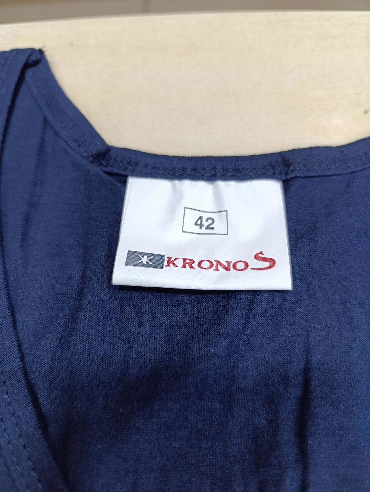 Canotta Uomo Kronos Blu Scuro Taglia 42 - 100% Cotone Nuova