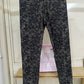 Leggings Bimba 7-8 Anni Fantasia Floreale Nero Beige - Elasticizzati e Comodi