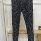 Leggings Bimba 7-8 Anni Fantasia Floreale Nero Beige - Elasticizzati e Comodi