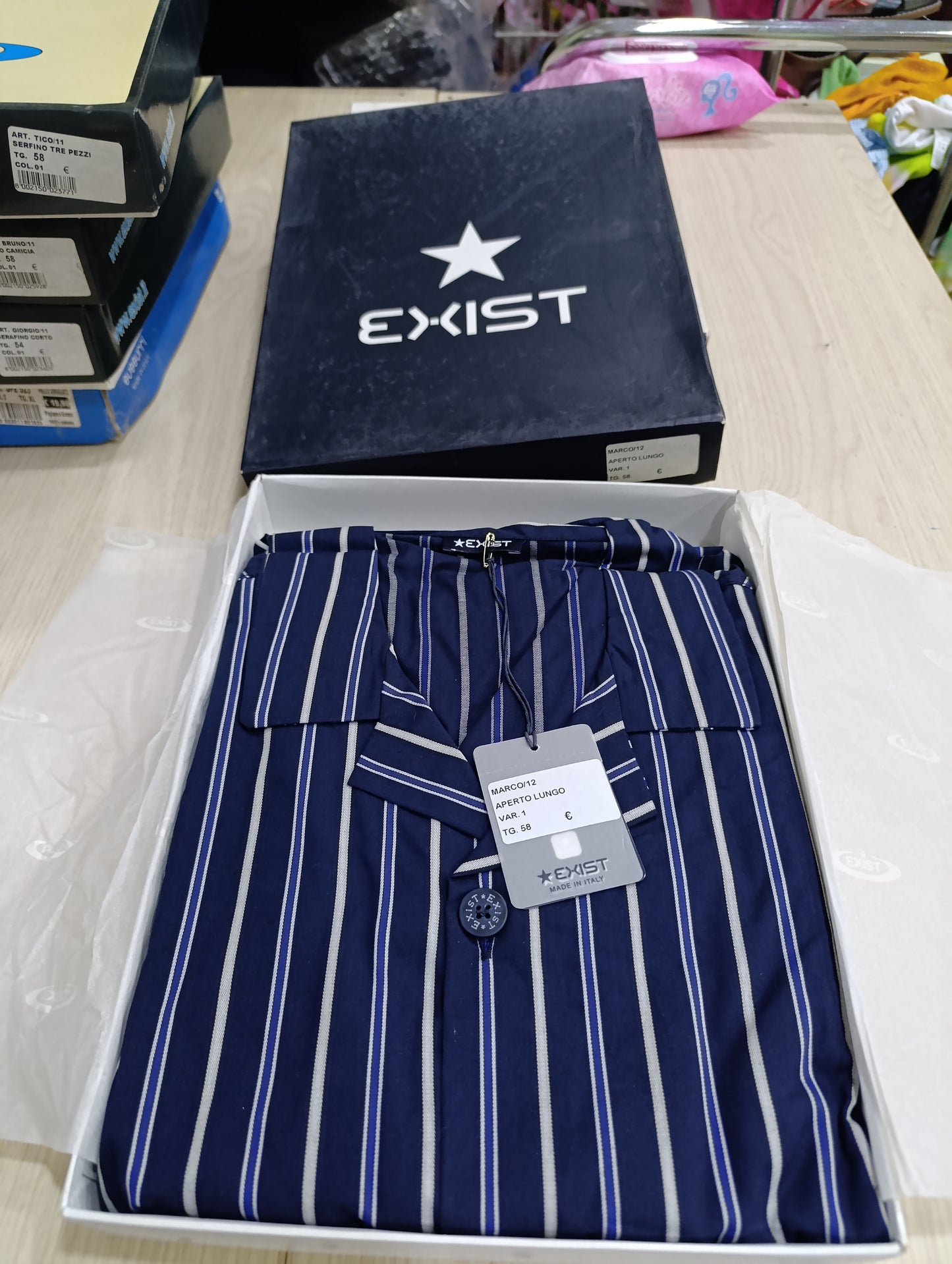 Pigiama uomo cotone manica lunga scatolato a 4 euro