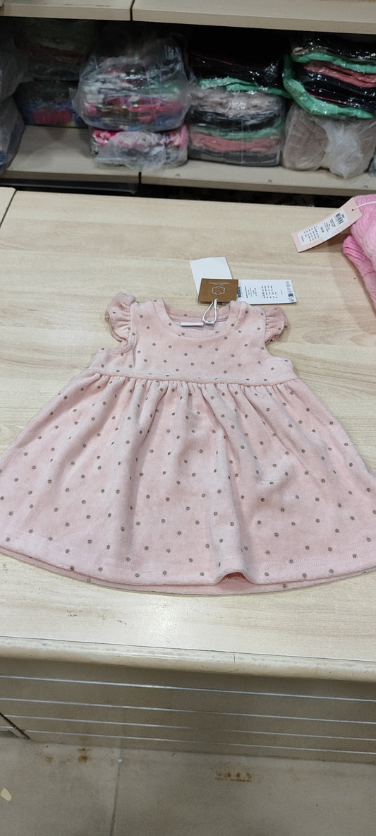 Vestitino bimba rosa in vellutino a 7 euro