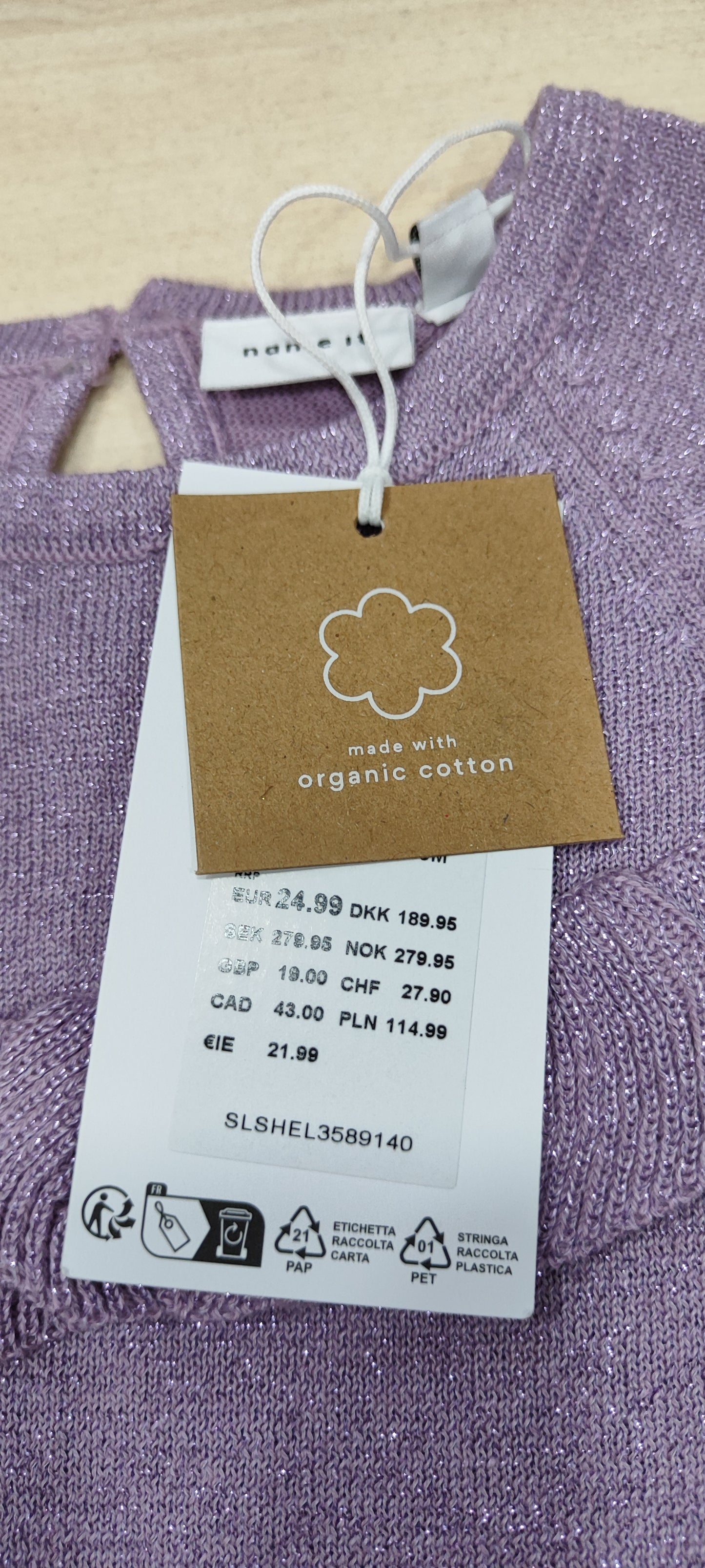 Vestitino bimba colore glicine a 7 euro