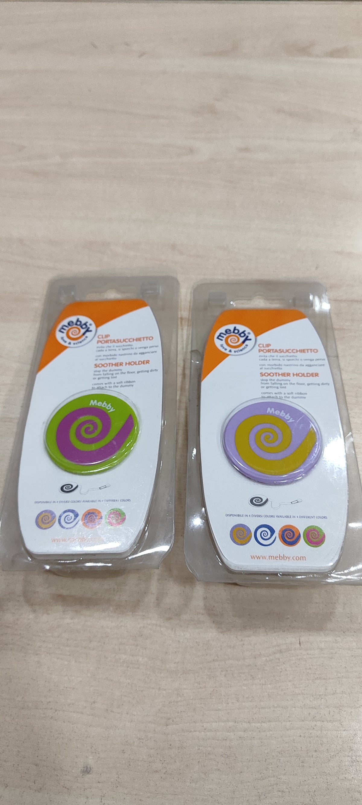 Offerta clip ciuccio marca mebby