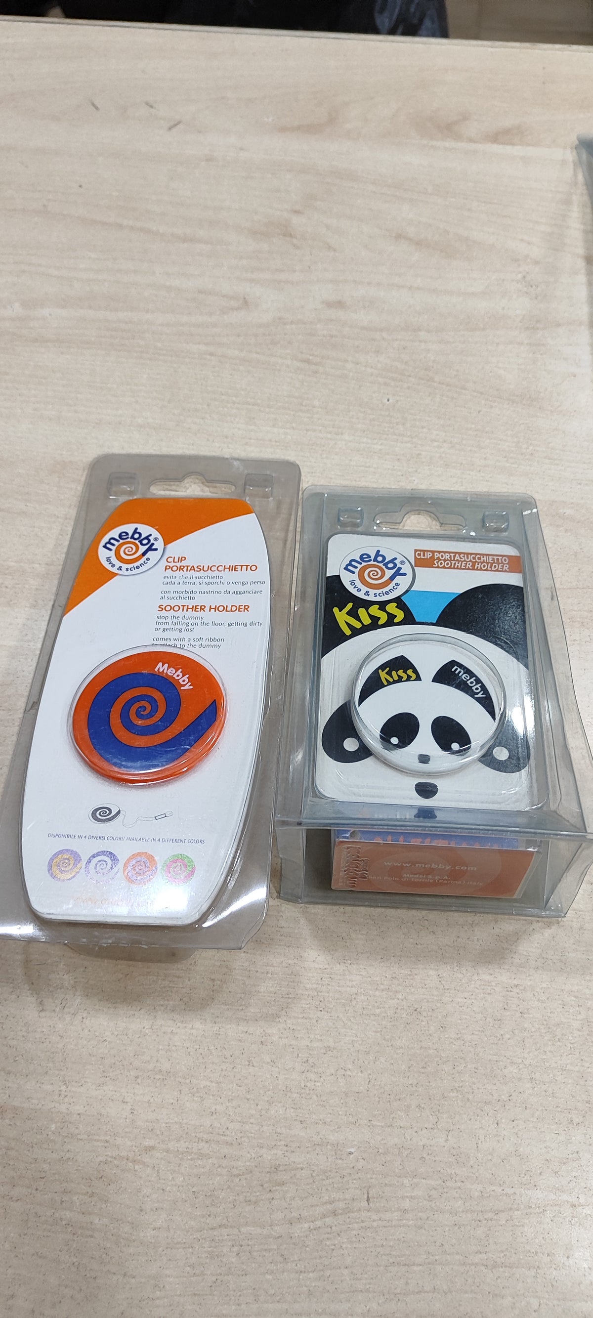 Offerta clip ciuccio marca mebby