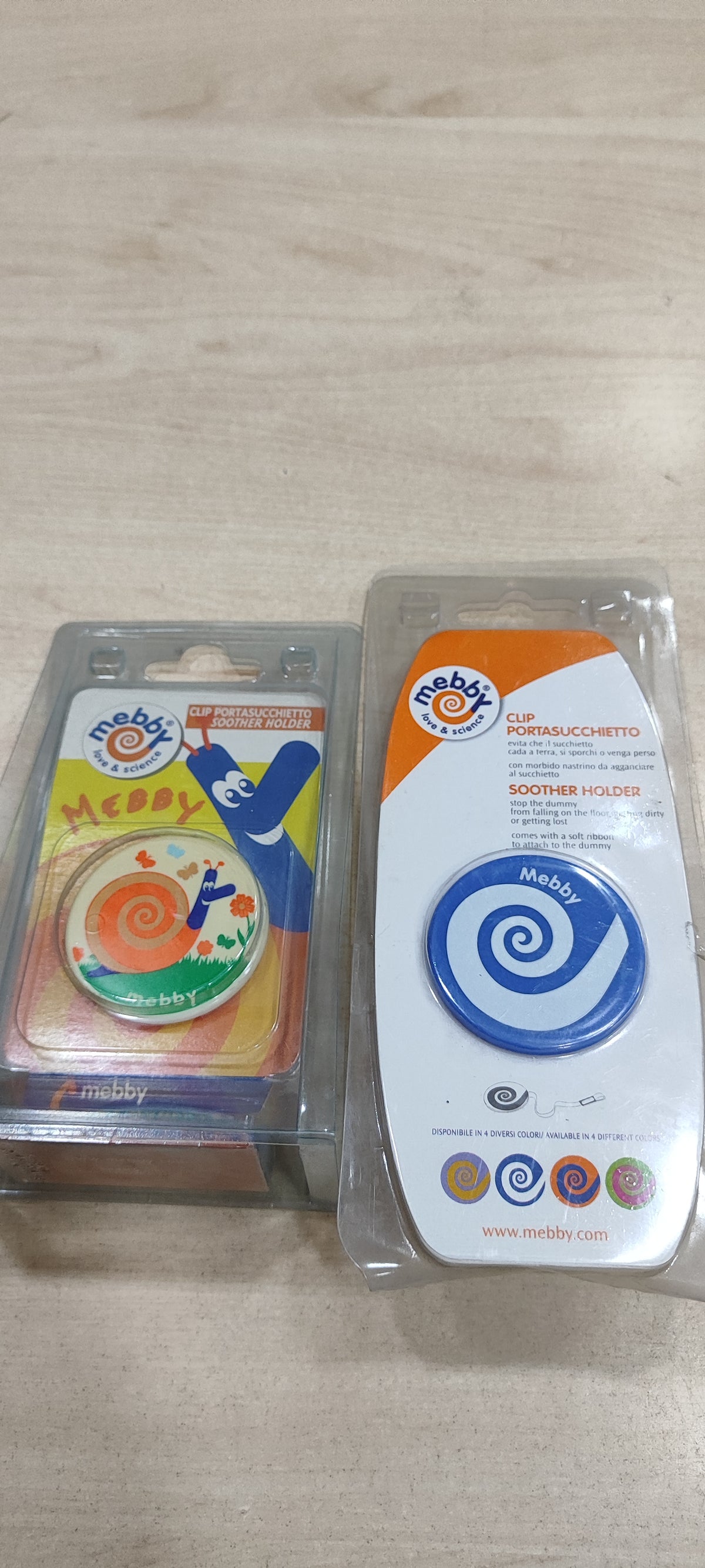 Offerta clip ciuccio marca mebby