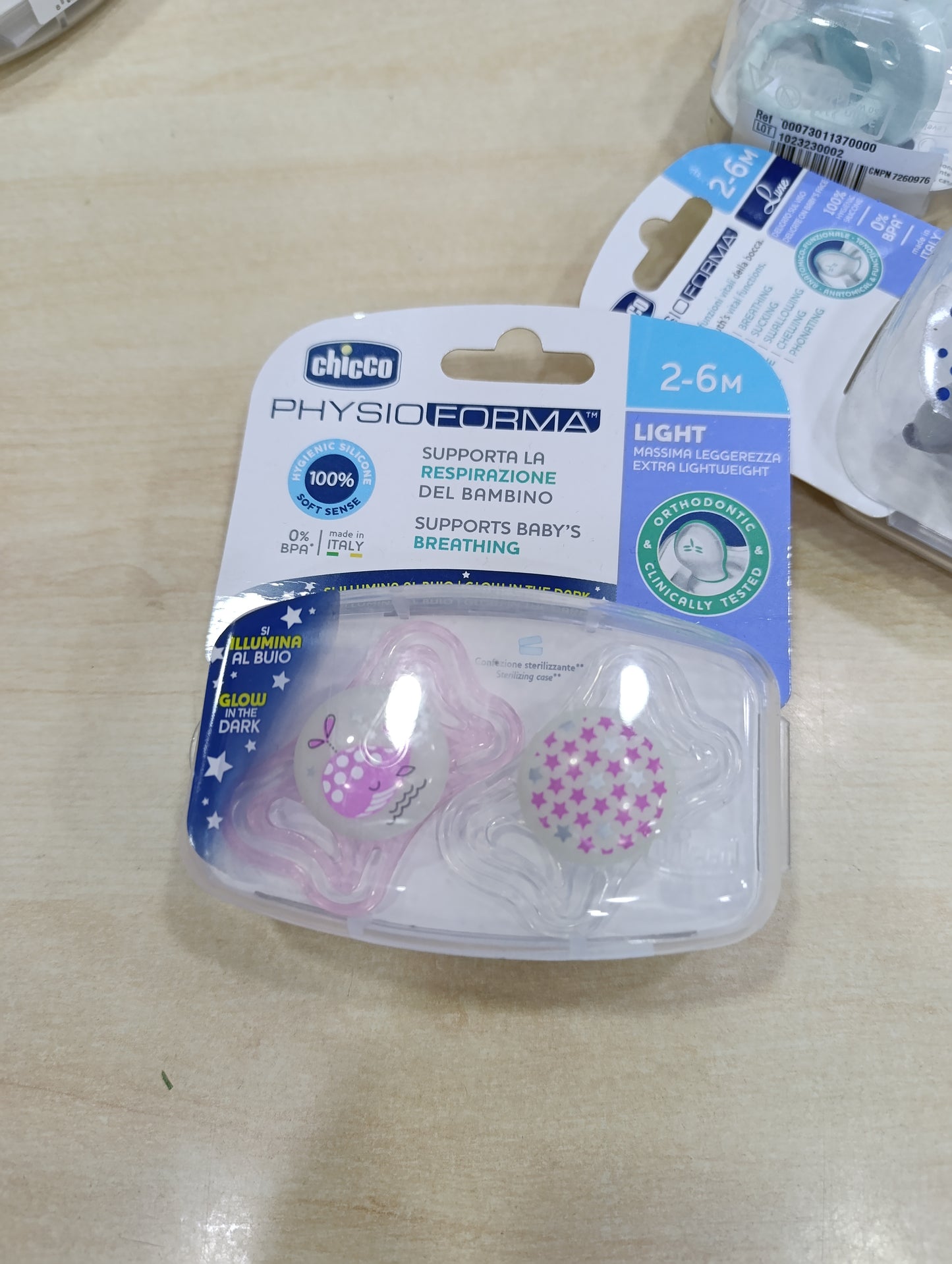 Confezione di succhietto  chicco a 3,50 a confezione da 2 pezzi