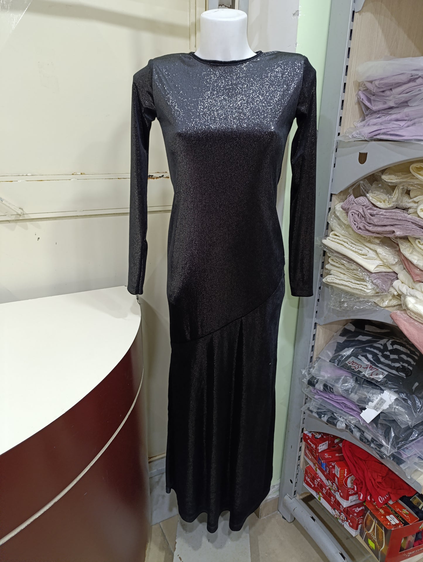 Abito donna nero lungo tg s