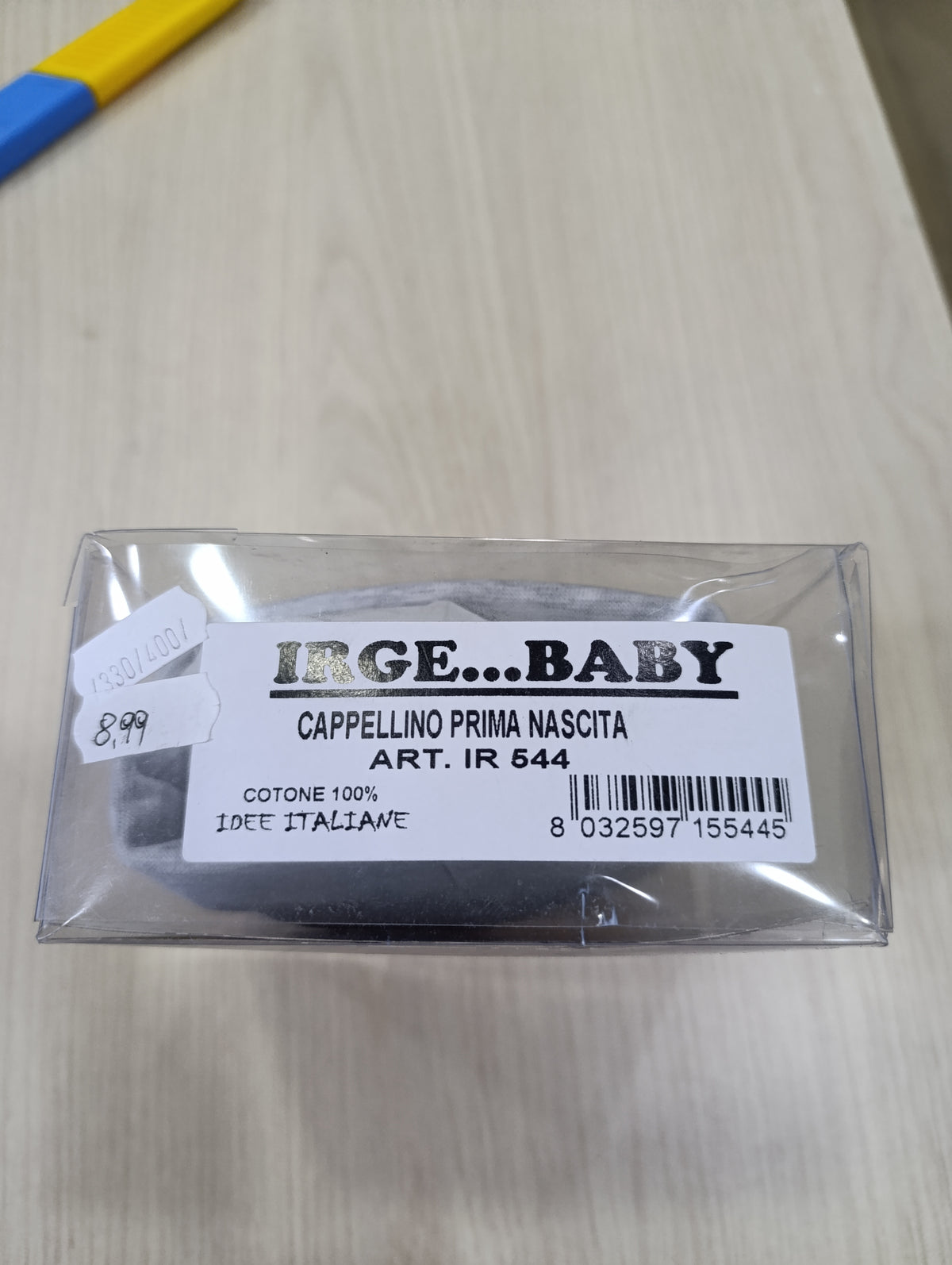 Cappello Neonato Grigio IRGE Baby - Prima Nascita Cotone 100%