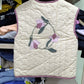 Gilet Bimba 6 Anni Lil' Atelier - Trapuntato Panna con Profilo Lilla