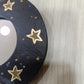 Specchio da Parete in Legno - Luna e Stelle - Specchietto Rotondo Decorativo Etnico