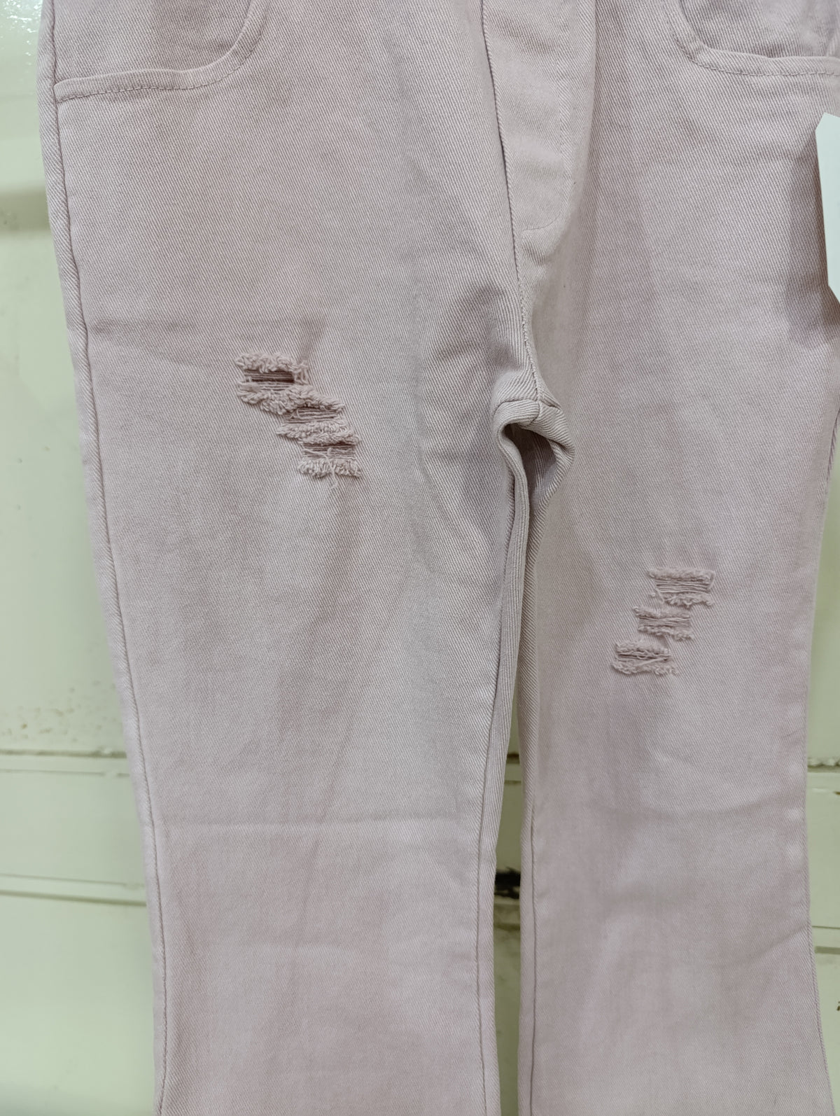 Pantalone Bimba Tg 14 Anni Rosa Cipria a Zampa con Cintura